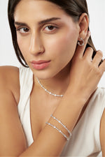 Three-to-One Circle Stone Earrings