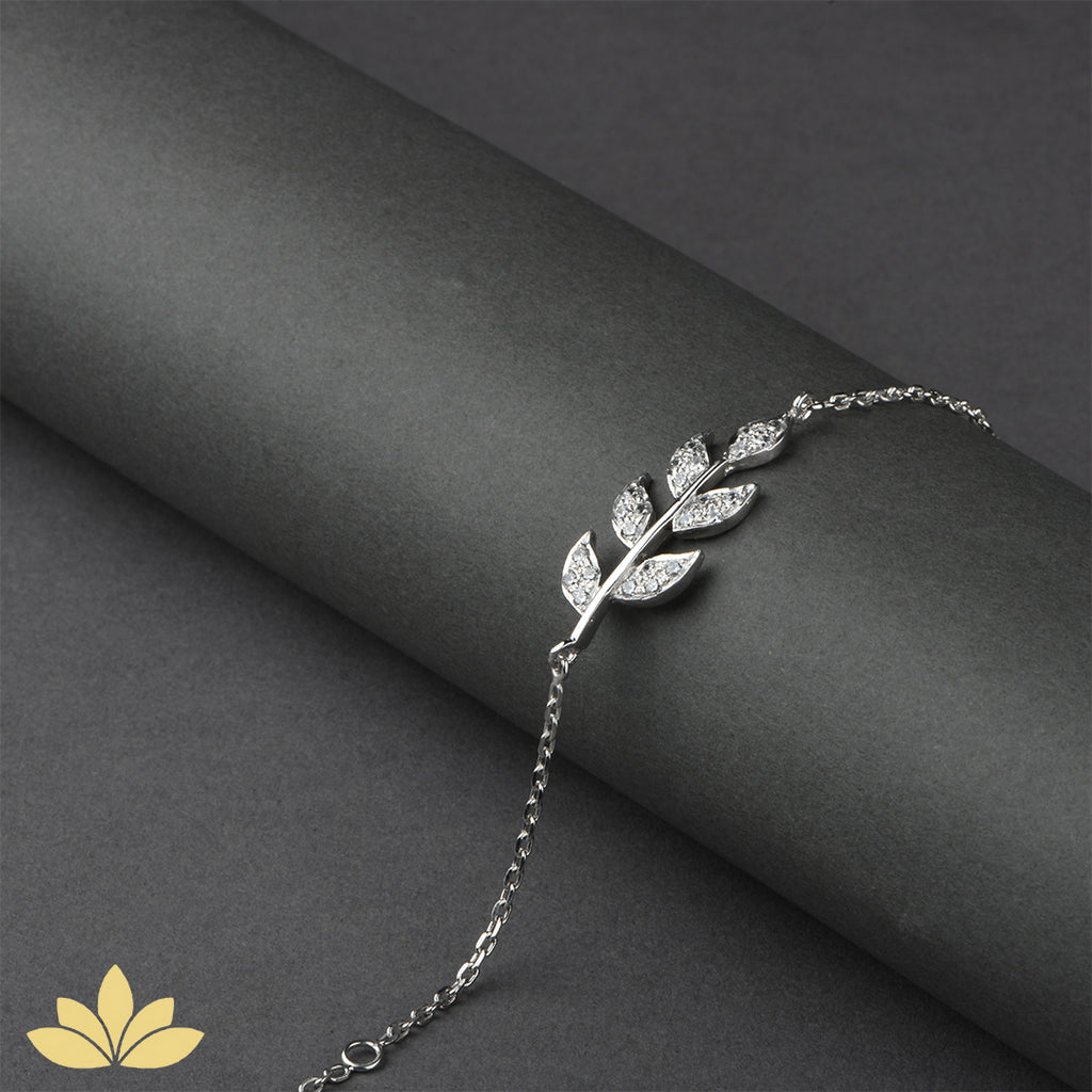 Embellished Leaf Bracelet