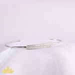 Gold Rectangle Top Stiff Bracelet