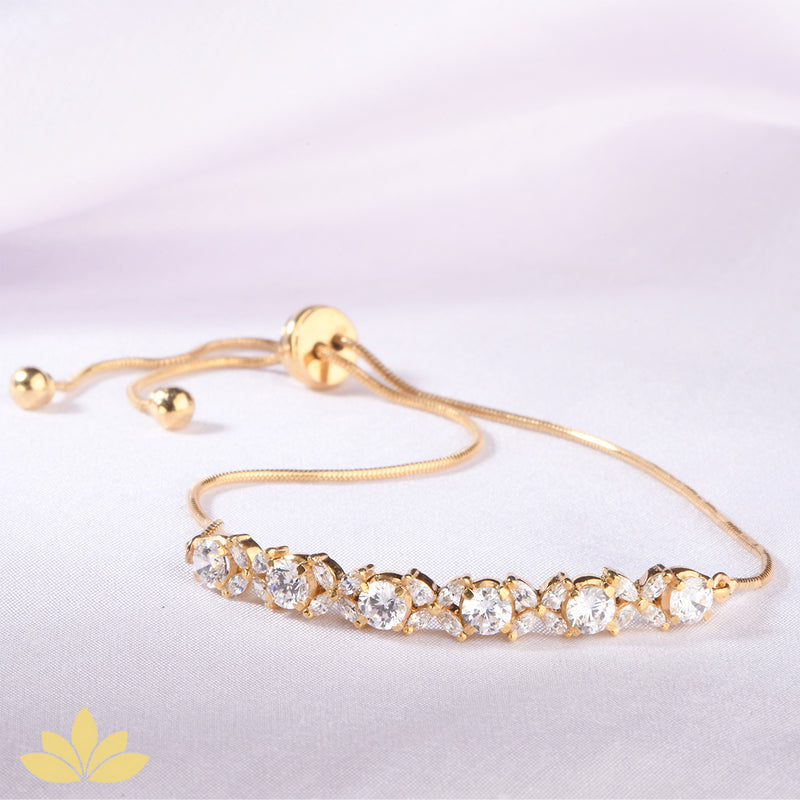 Rose Gold Marquise Adjustable Bracelet
