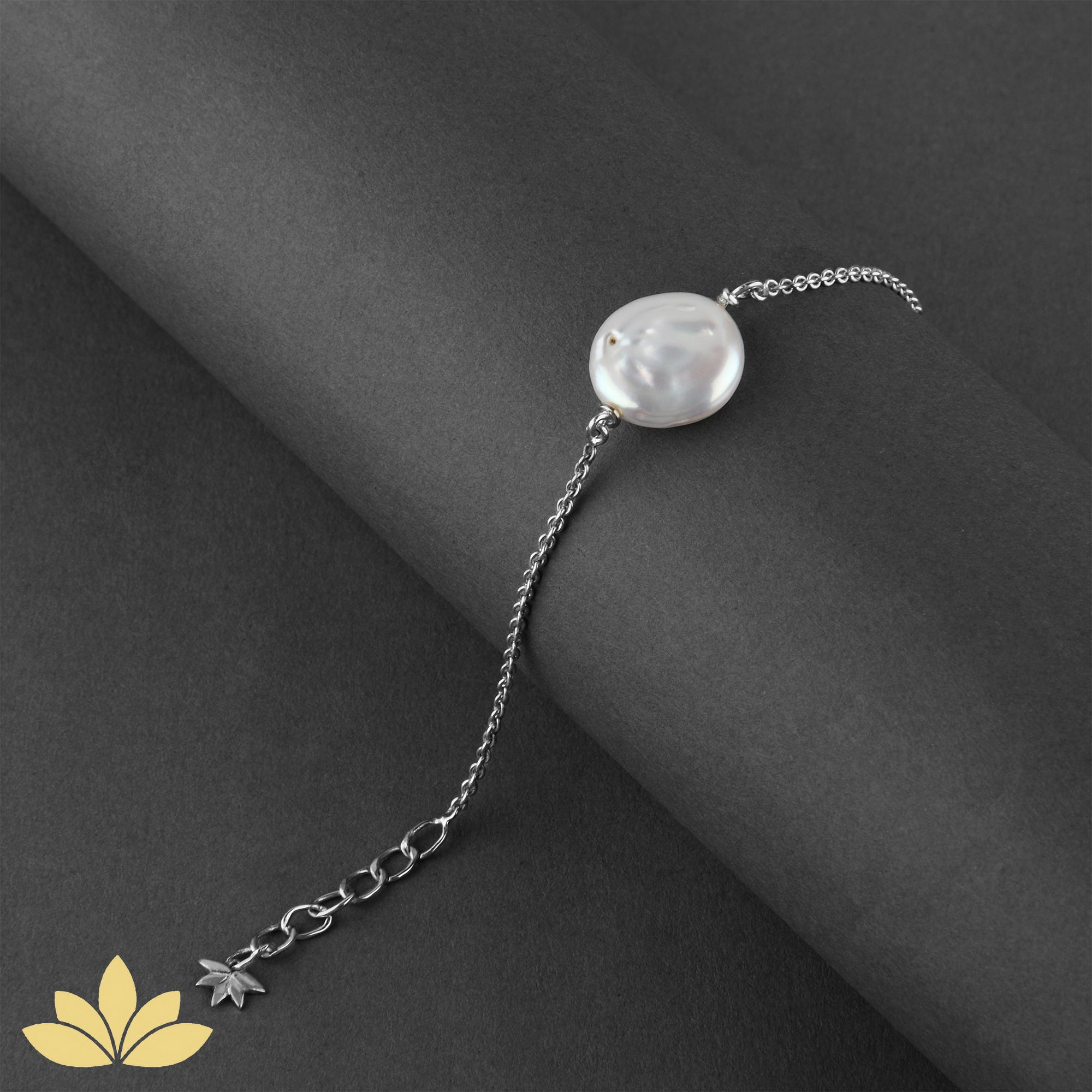 アクセサリー Baroque pearl & joint chain bracelet B036-