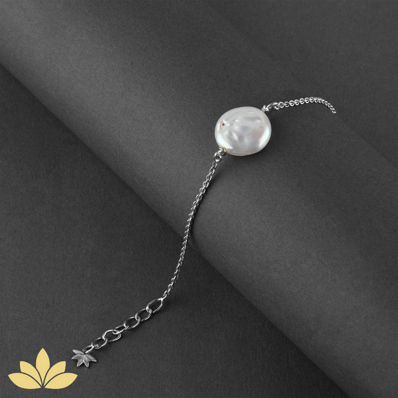 Baroque Pearl Bracelet with Gold Chain