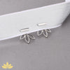 Gold Lotus Jacket Earrings