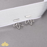 Gold Lotus Jacket Earrings