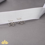 Embellished Lotus Jacket Earrings