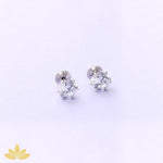 1c Round Solitaire Studs