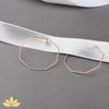 Silver Hexagon Hoops