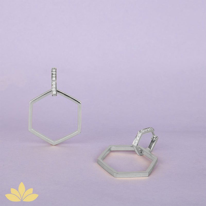 Gold Multi-Purpose Hexagon Earrings