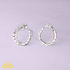 Emerald Cut and Circle Stone Overlapped Earrings