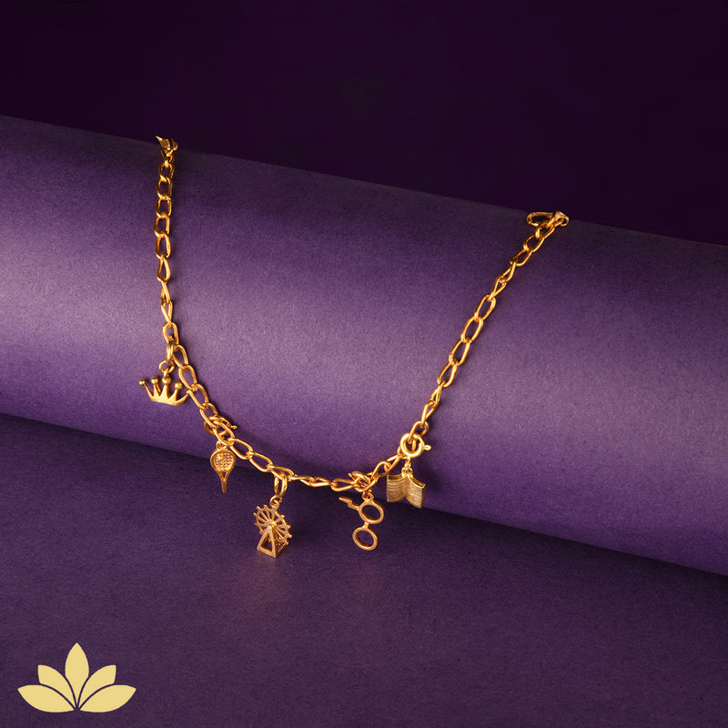 Rose Gold Charm Bracelet Chain