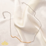 Round-to-Rice Dual Tone Necklace