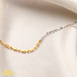 Small-to-Large Cyclinder Dual Tone Necklace