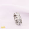 Drop Stone Double Line Eternity Band