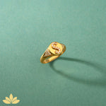 Signet Ring with Embellished Initial
