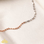 Large-to-Small Cylinder Dual Tone Necklace