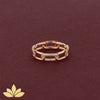 Silver Embellished Chain Ring
