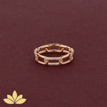 Silver Embellished Chain Ring